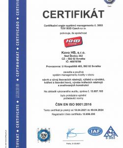 CERTIFIKAT CSN EN ISO 9001 2016